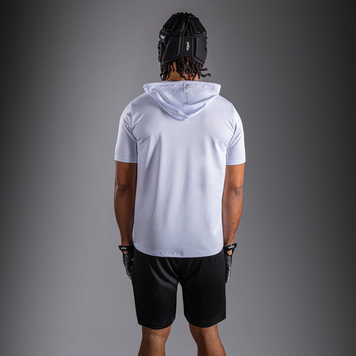 Venum Elite Short Sleeve Dry-Tech Hoodie - White  product-type_Sweatshirts Venum