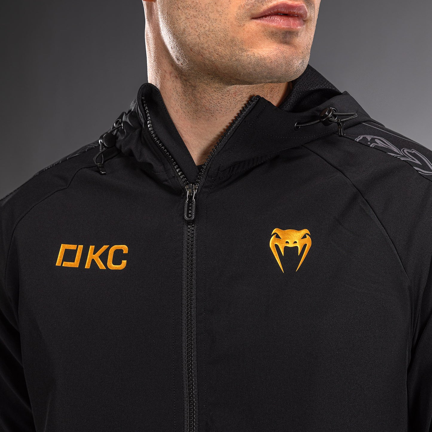 Karate Combat by Venum Track Jacket - Black/Grey