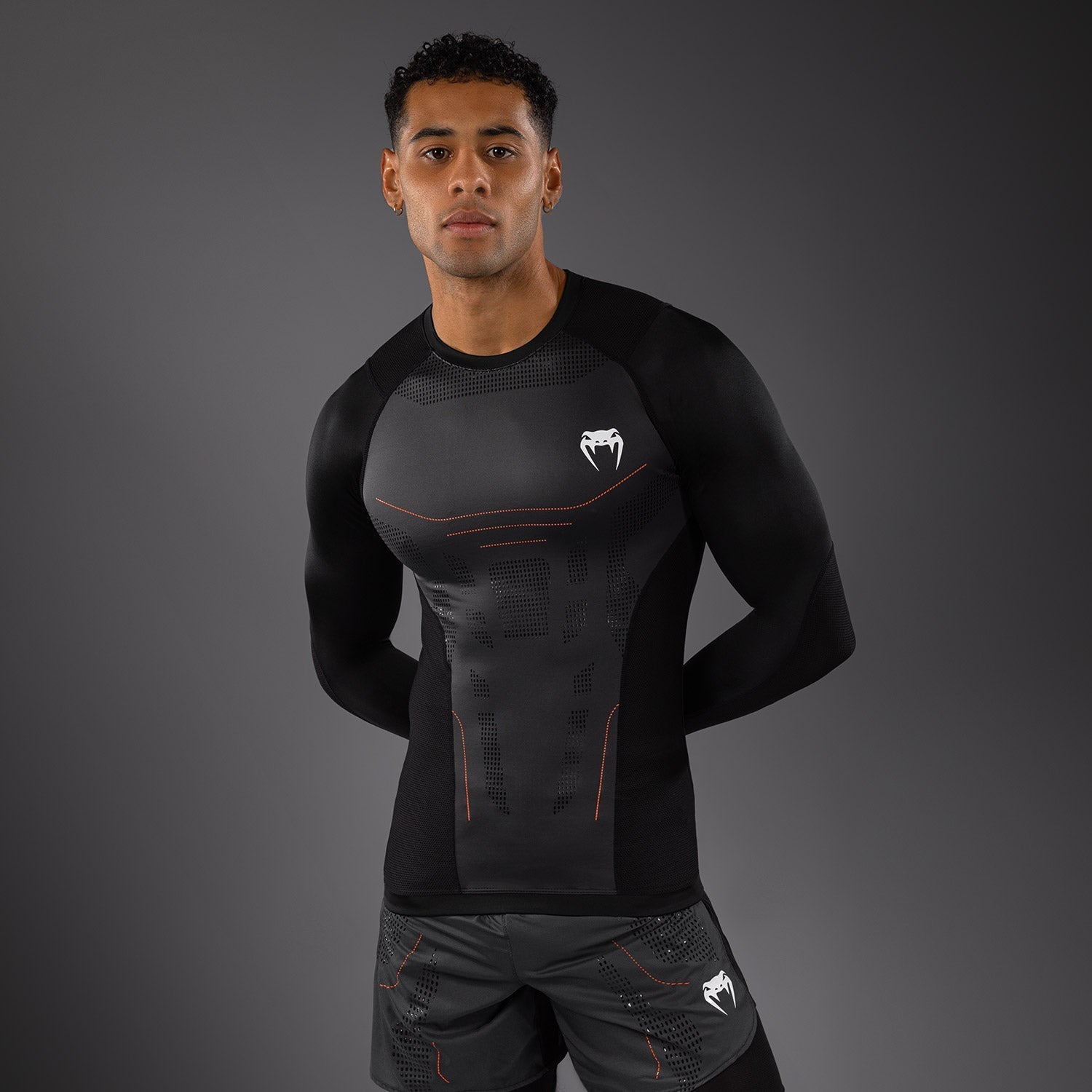 Venum Technical 3.0 Long Sleeve Rashguard - Graphite - Venum