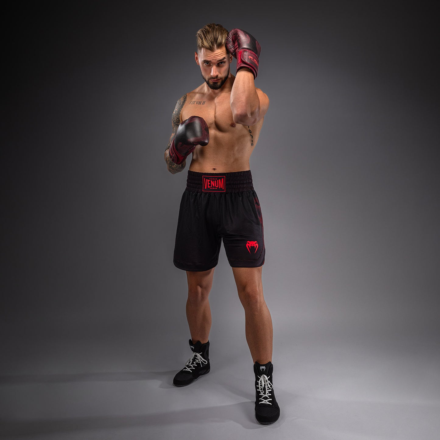 Venum Spectre Boxing Shorts - Black/Red  product-type_Boxing shorts Venum