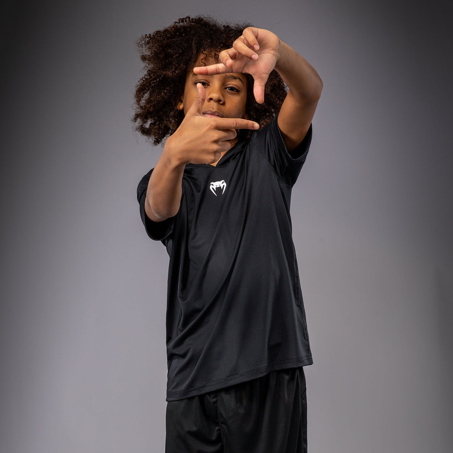Venum Elite Kids Short Sleeve Dry-Tech Hoodie - Black