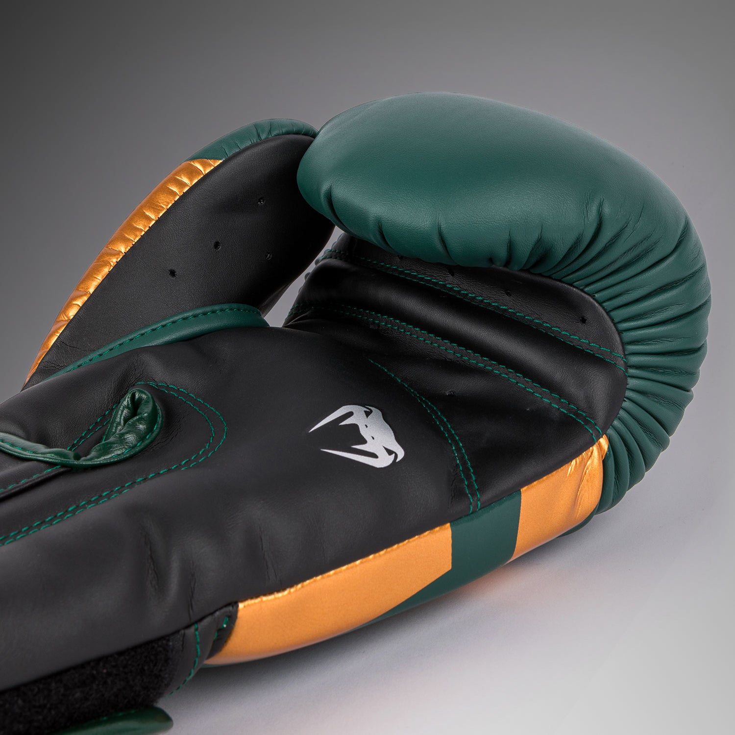 Venum Elite Boxing Gloves - Green/Bronze/Silver - Venum
