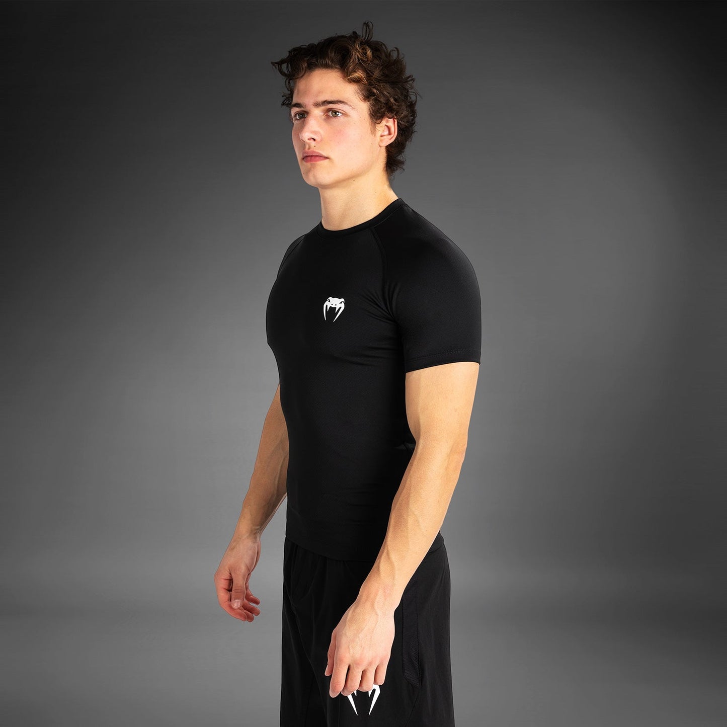 Venum Contender Men’s Short Sleeve Rashguard - Black/White