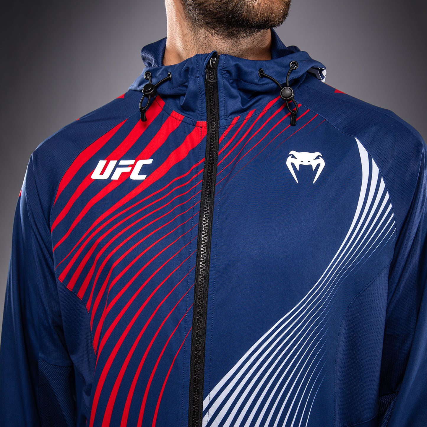 Men's Official UFC Freedom 250 by Venum Blue Authentic Fight Night Walkout Hoodie -Nickal