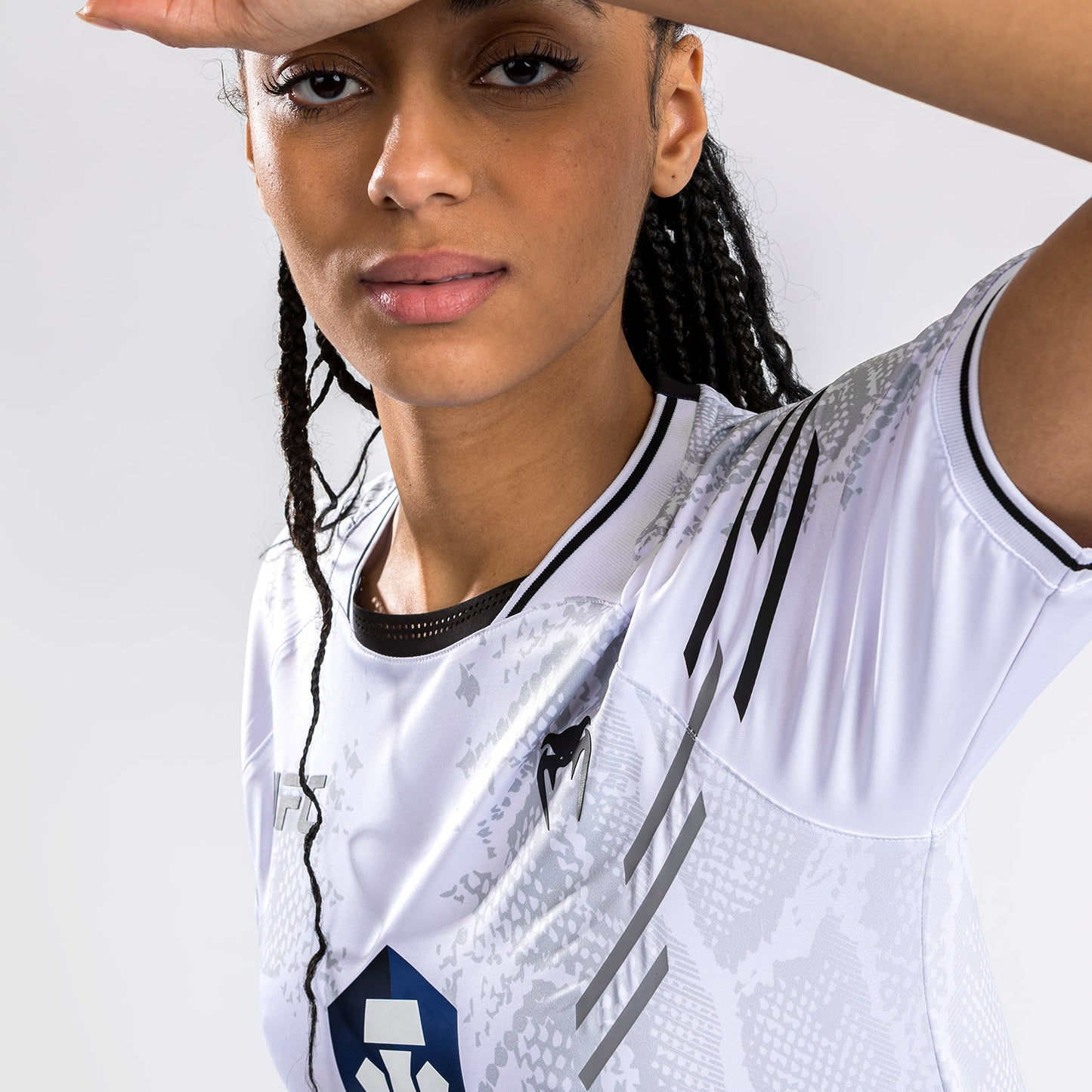 UFC Adrenaline by Venum Authentic Fight Night Women’s Walkout Jersey - White  product-type_Dry Tech T-Shirts Venum