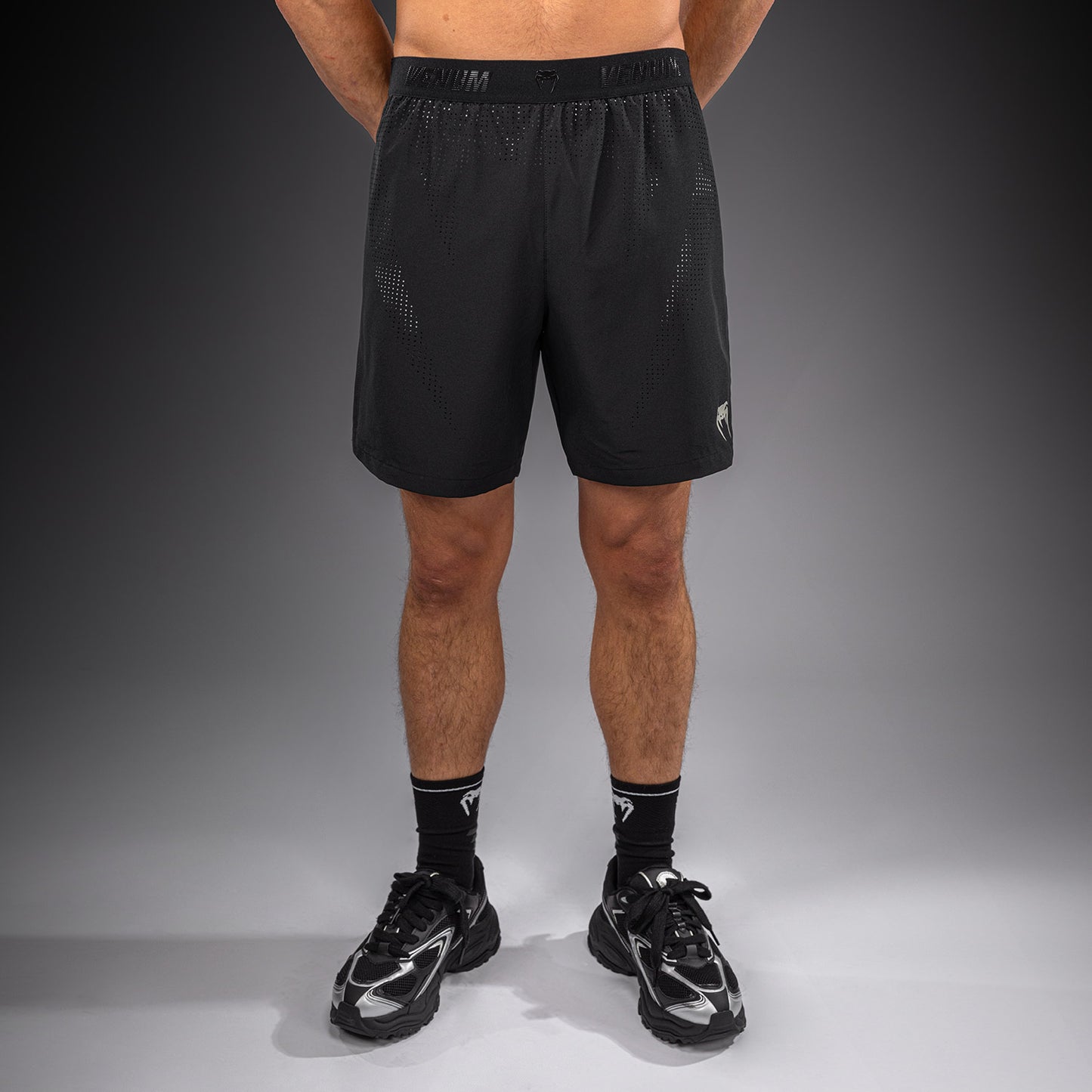 Venum Lazer Hybrid Training Shorts - Black/Grey