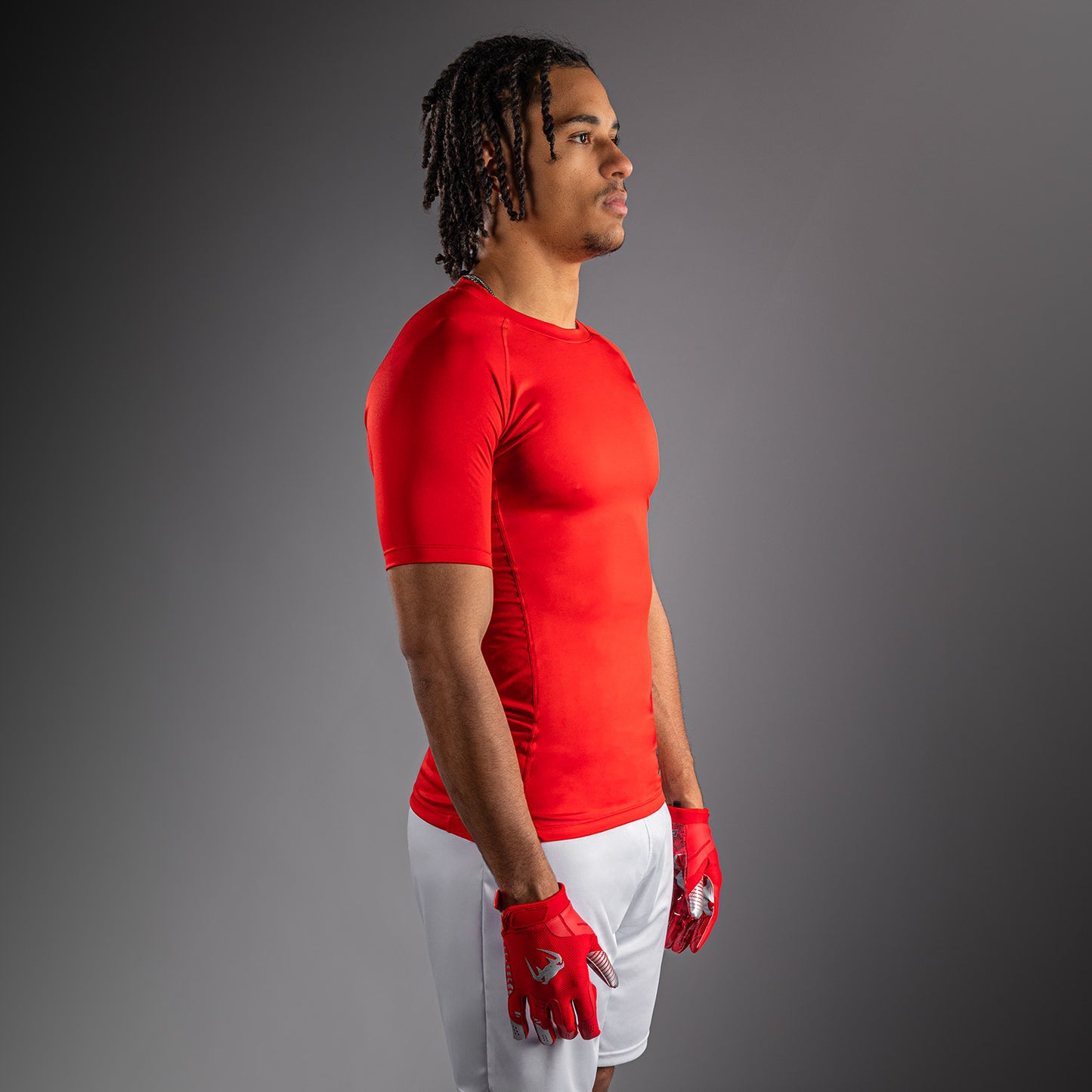 Venum Lineup Half Sleeve Compression Shirt - Red/White