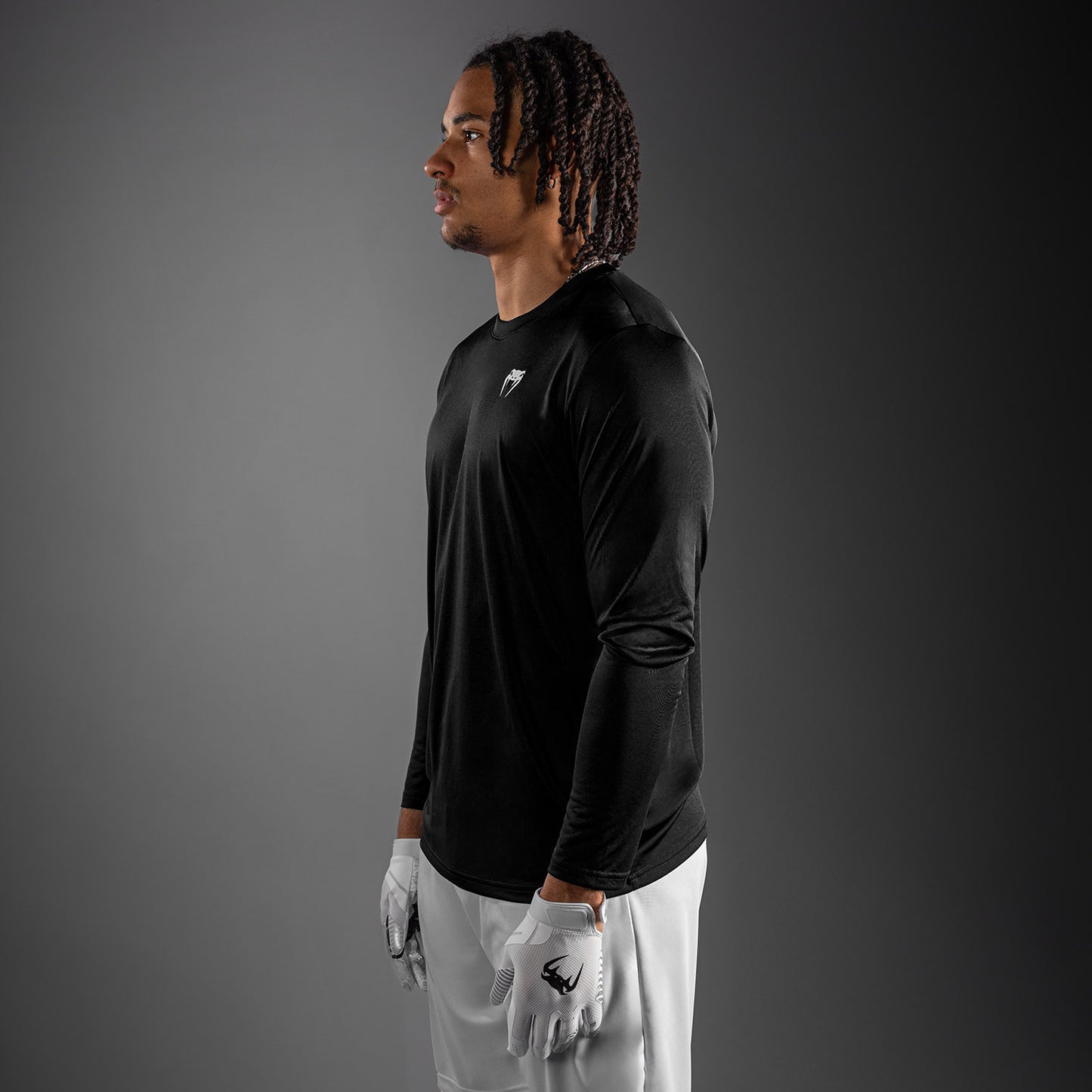 Venum Lineup Personalized Performance Long Sleeve T-Shirt - Black/White