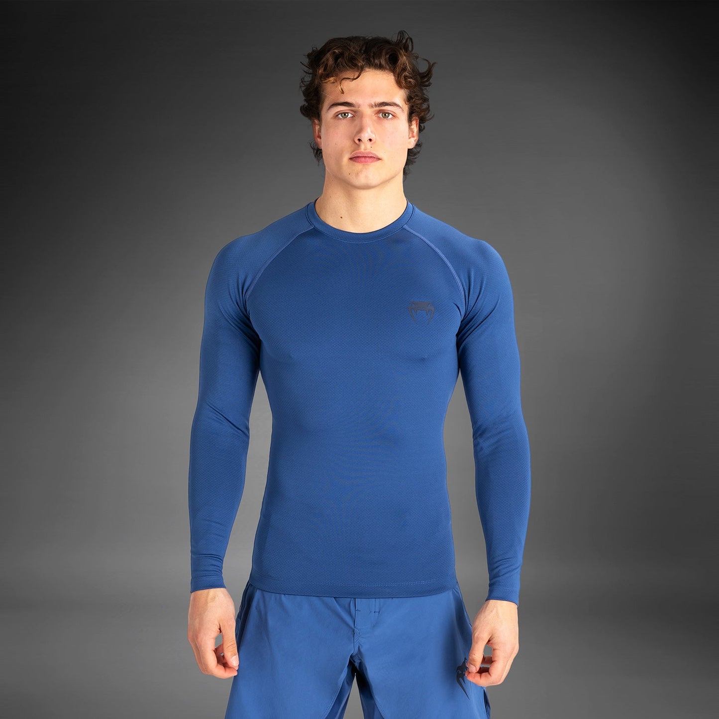 Venum Contender Men’s Long Sleeve Rashguard - Blue
