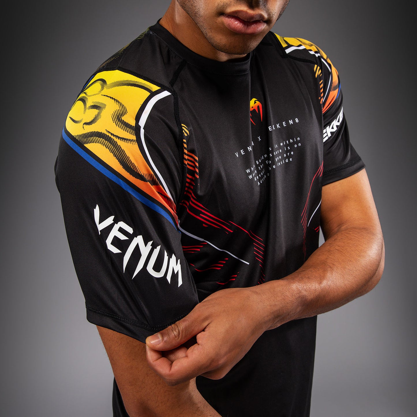 Venum x TEKKEN 8 Dry-Tech T-Shirt Yoshimitsu - Black/Orange