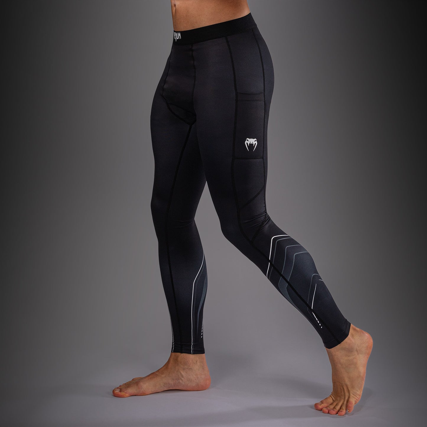 Venum Streamline Spats - Black/White  product-type_Compression Pants Venum