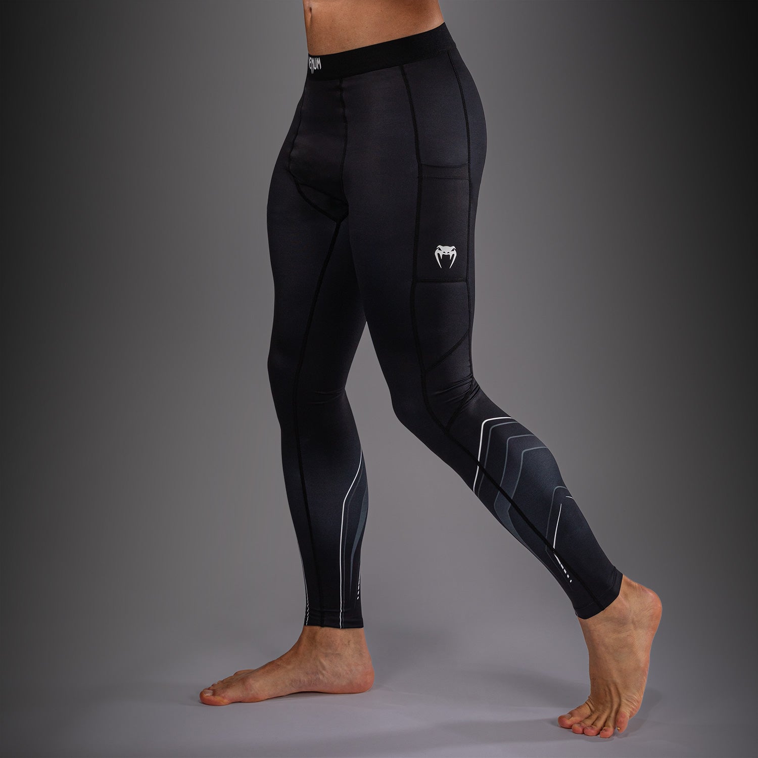 Venum Streamline Spats - Black/White  product-type_Compression Pants Venum