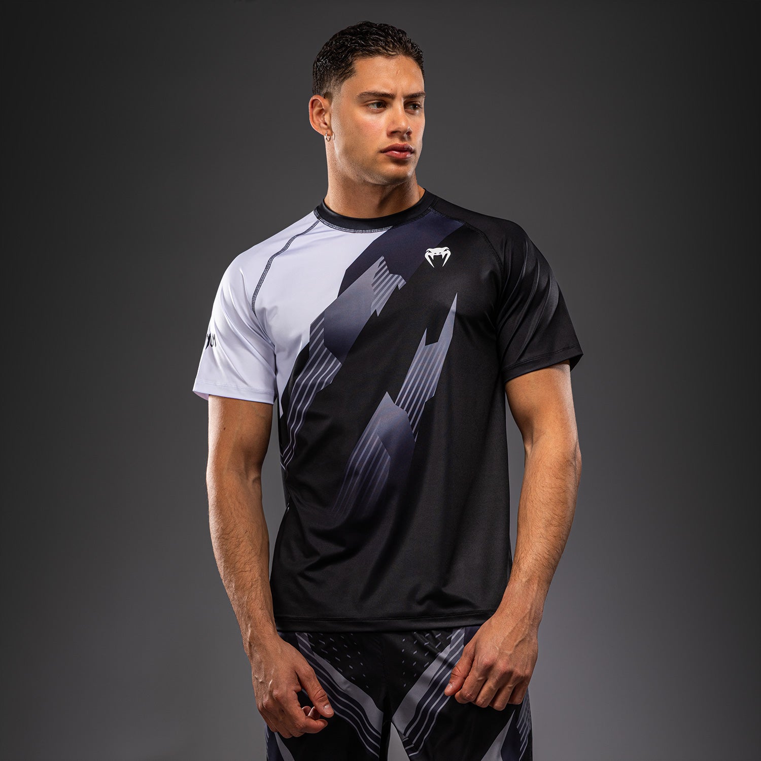 Venum No-Gi 6.0 Dry Tech T-Shirt - Black/White  product-type_Dry Tech T-Shirts Venum