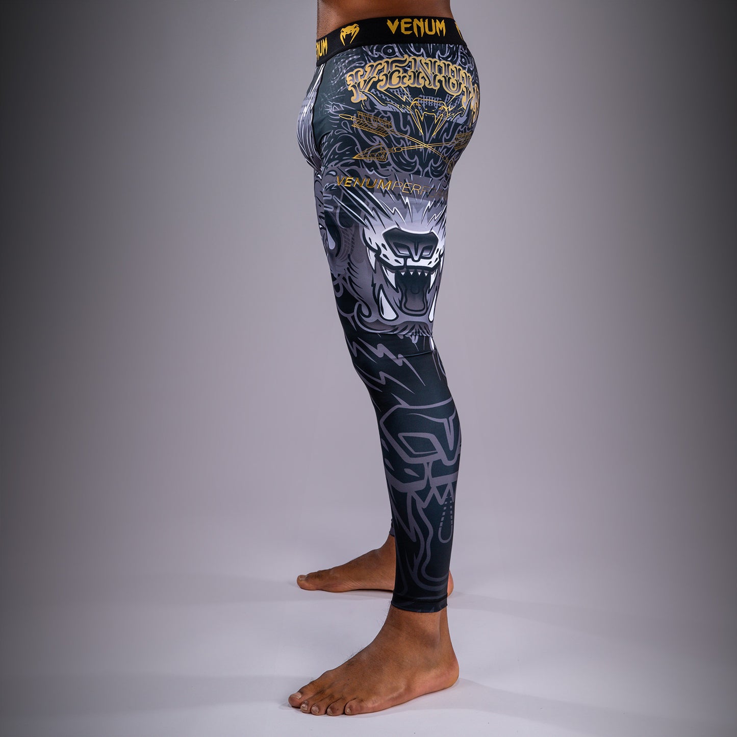 Venum Wolf Atak Spats - Black/Grey