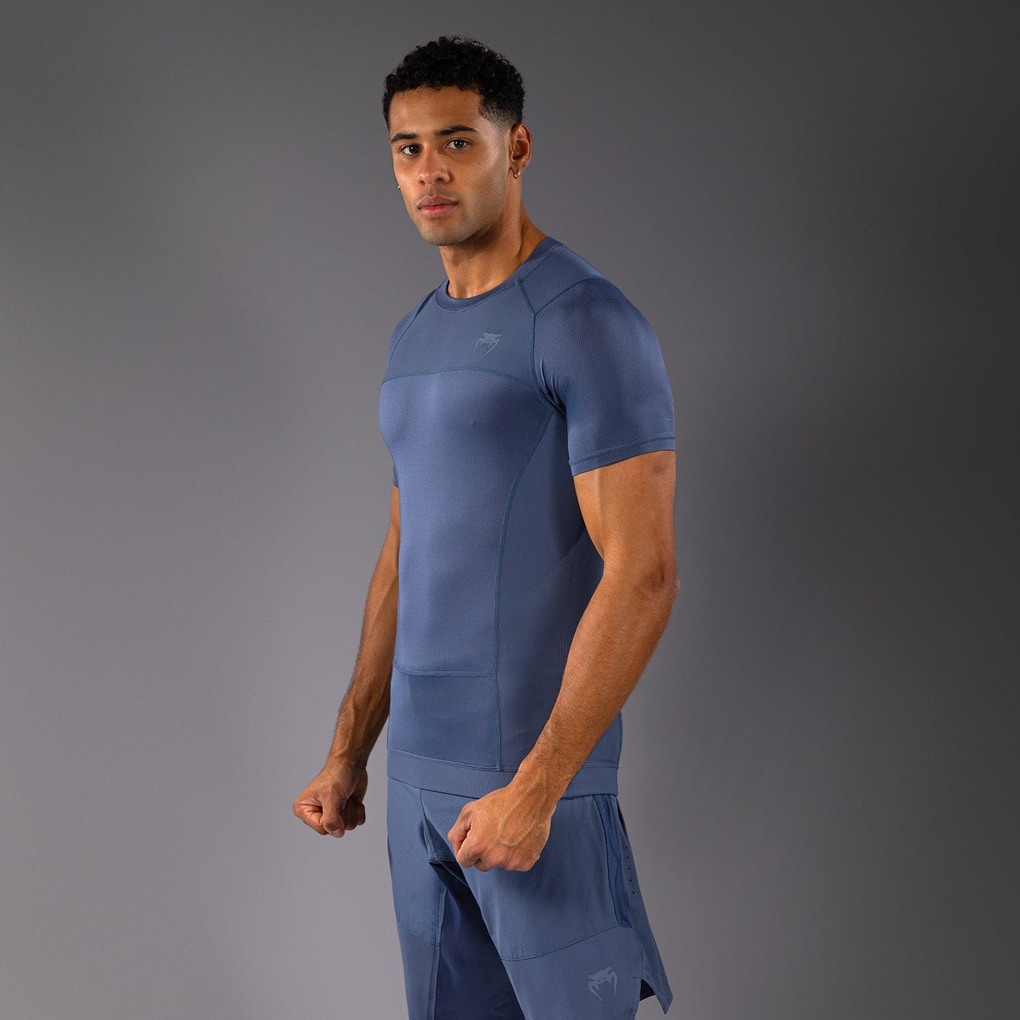 Venum G-Fit Air Men's Short Sleeve Rashguard - Foggy Blue