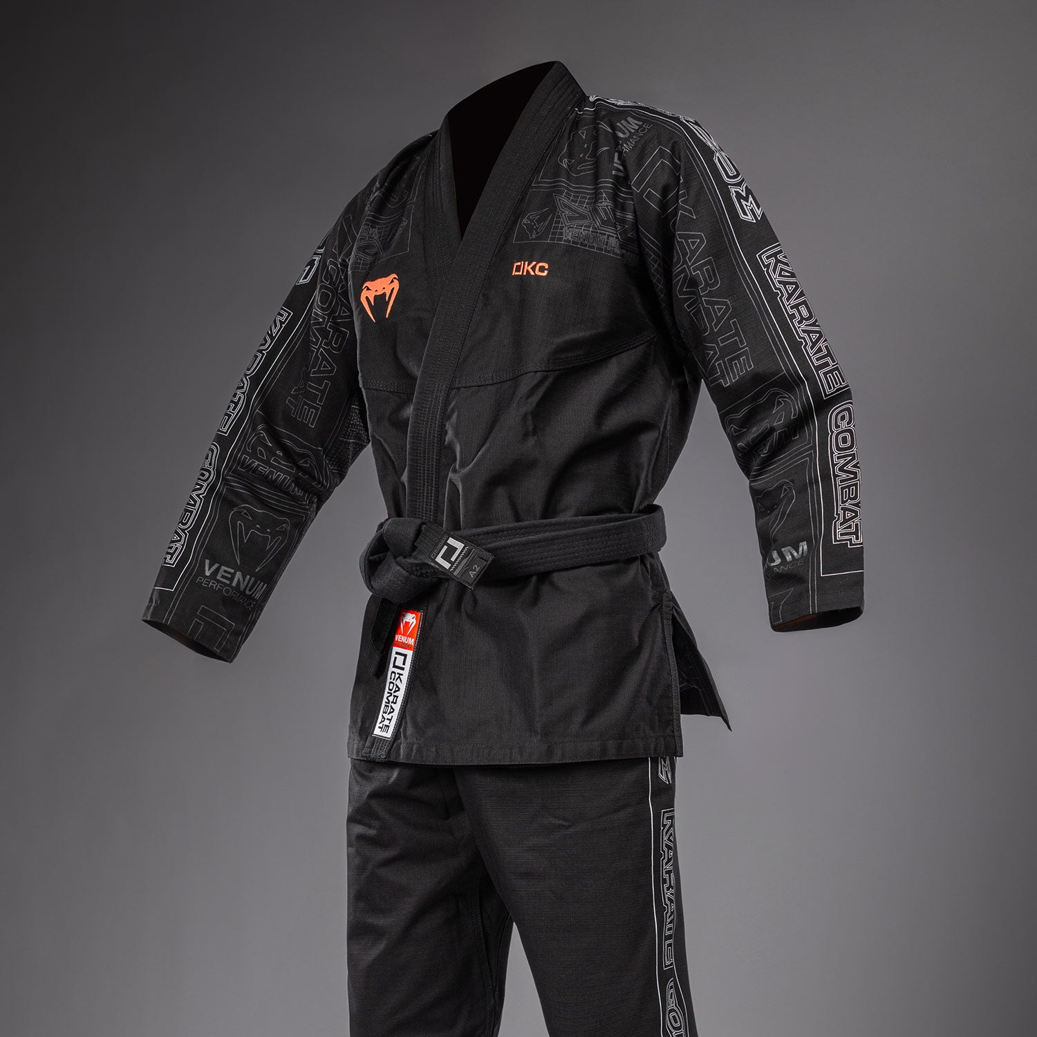 Karate Combat by Venum BJJ Gi - Black/Grey  product-type_BJJ Kimonos Venum