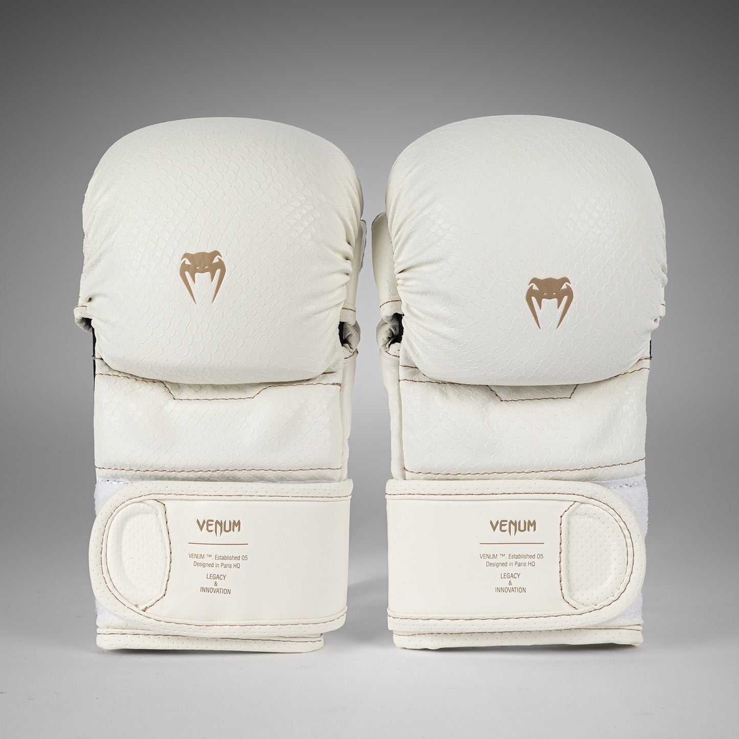 Venum Impact Evo Scales MMA Sparring Gloves - Ivory