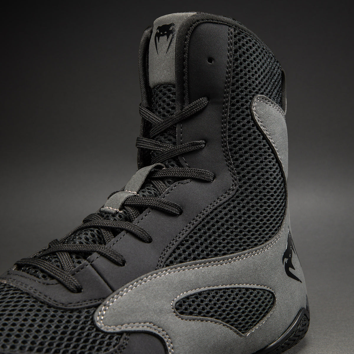 Venum Contender Boxing Shoes - Black/Grey