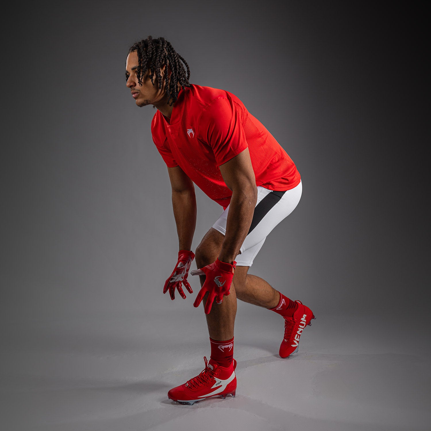Venum Elite Football Short Sleeve Jersey - Red  product-type_Dry Tech T-Shirts Venum