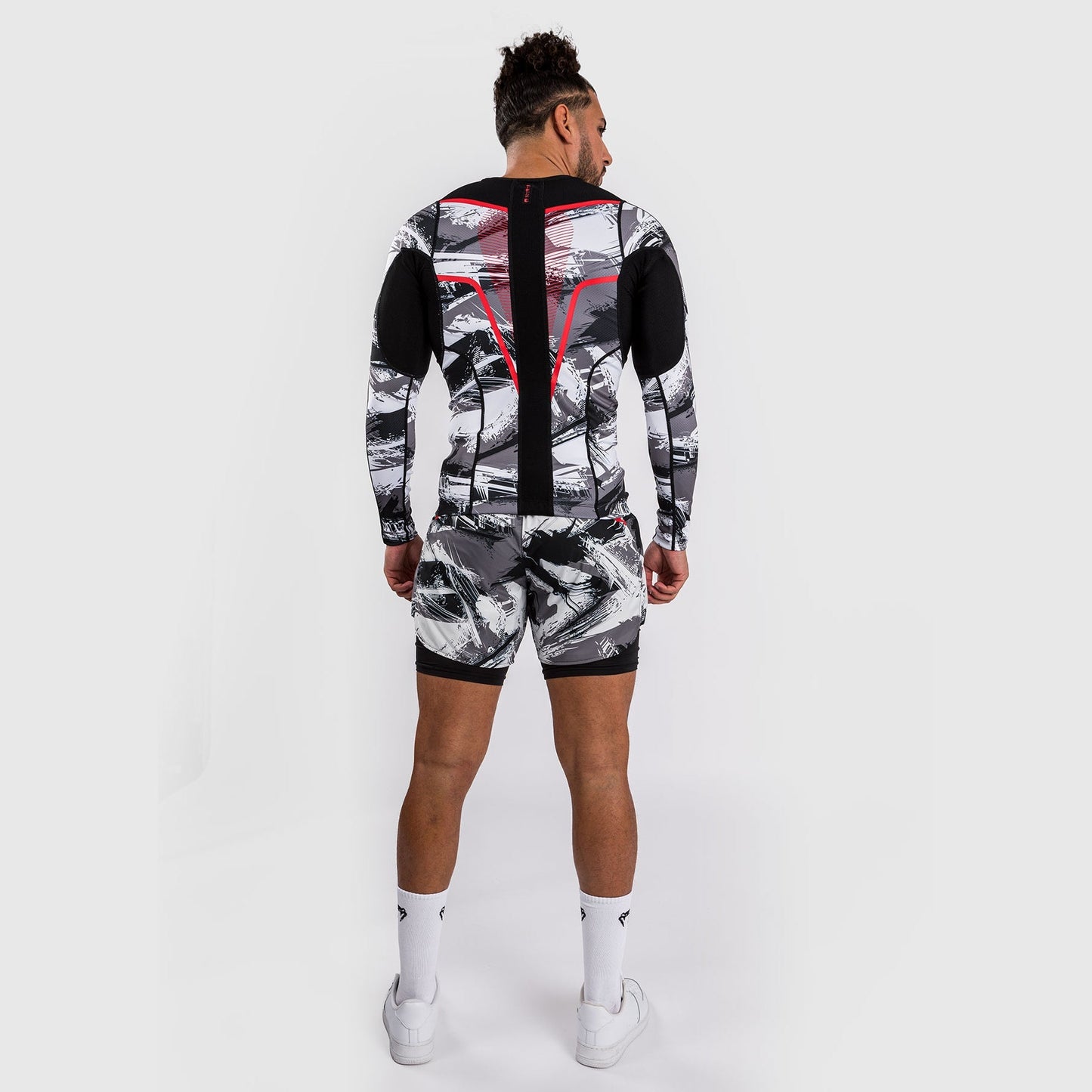 Venum Electron 3.0 Long Sleeve Rashguard - Grey/Red