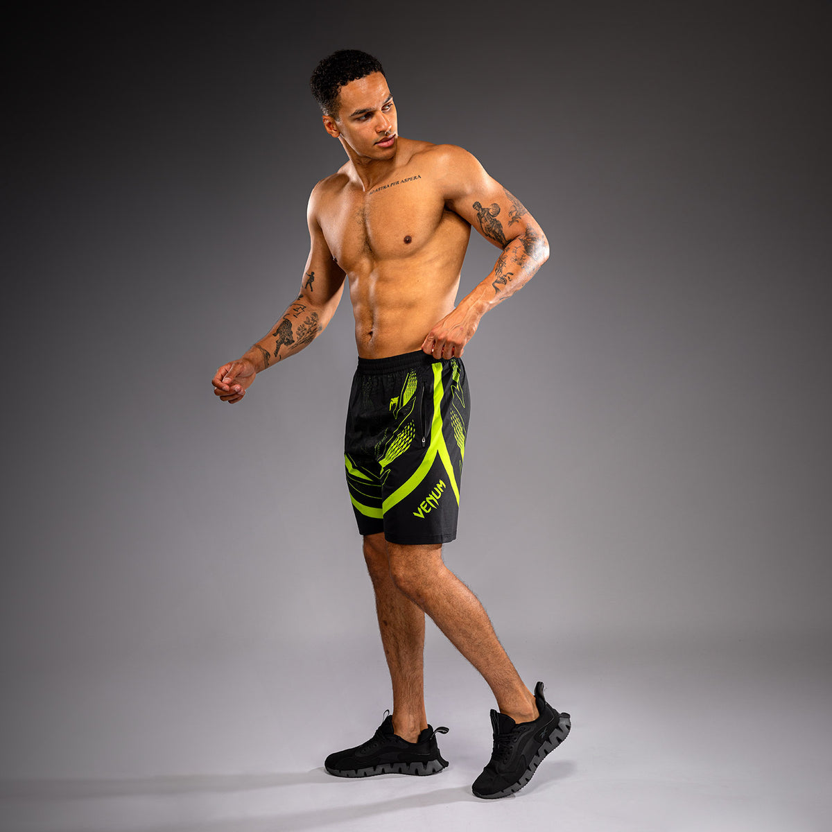 Venum Amazonia Reborn Training Shorts - Black/Green