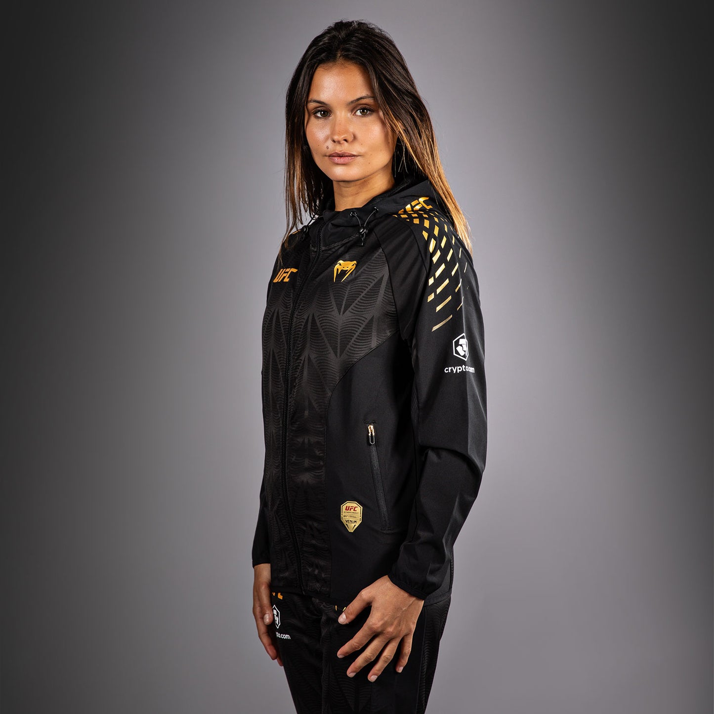 Women's UFC Zenith by Venum Champion Authentic Fight Night Walkout Hoodie Personalized