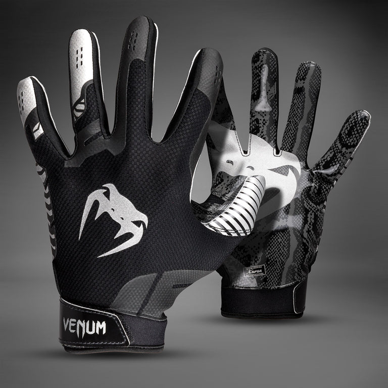 Venum Elite Football Gloves - Black/Silver