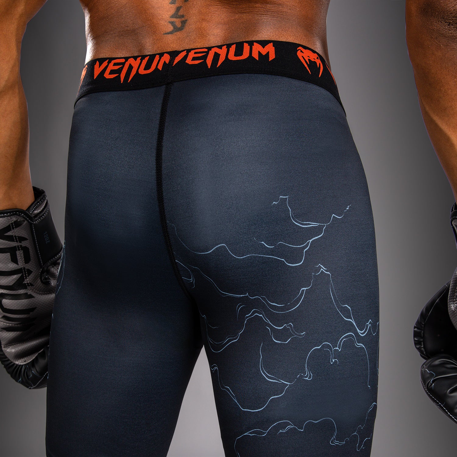 Venum Thunder Dragon Vale Tudo Shorts - Black/Grey/Copper - Venum
