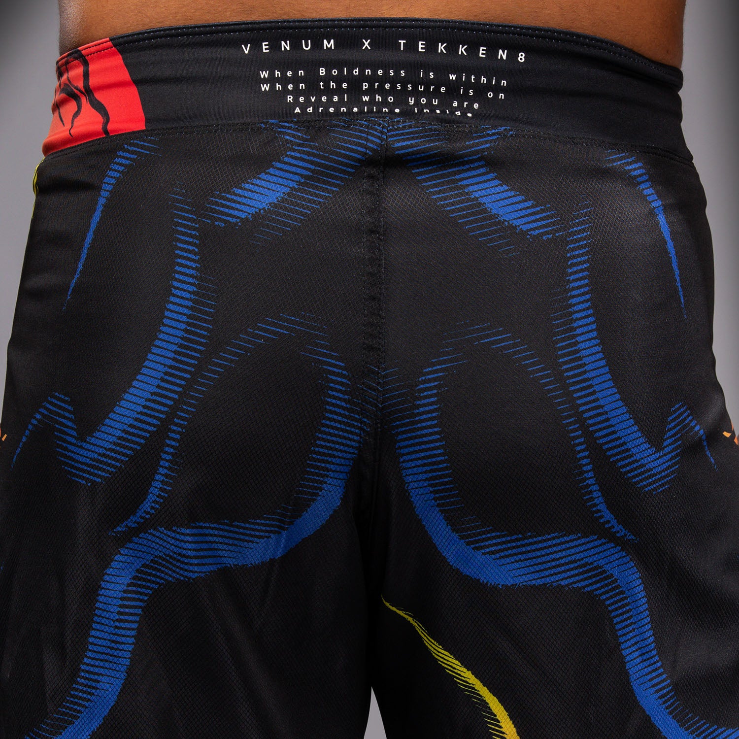 Venum x TEKKEN 8 Fight Shorts - Yoshimitsu - Black/Orange - Venum
