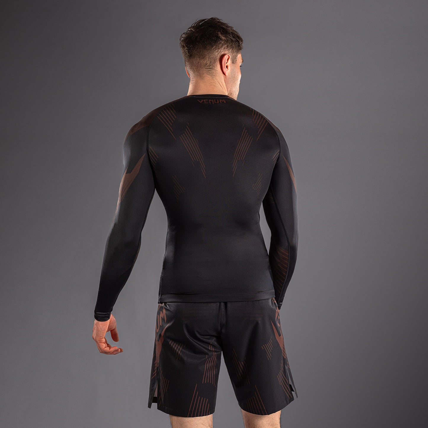 Venum No-Gi 6.0 Long Sleeve Rashguard - Black/Brown  product-type_Compression T-Shirts Venum