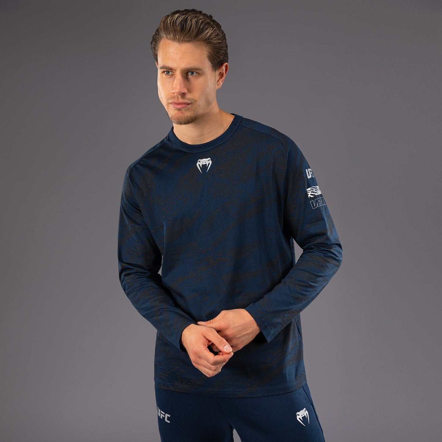 UFC Fusion by Venum Fight Week Men’s Long Sleeve T-Shirt - Oceanic Blue