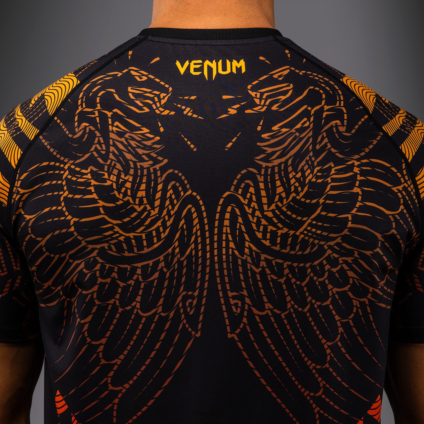 Venum Quetzal Fury Dry-Tech T-Shirt - Black/Fury Red/ Tangerine