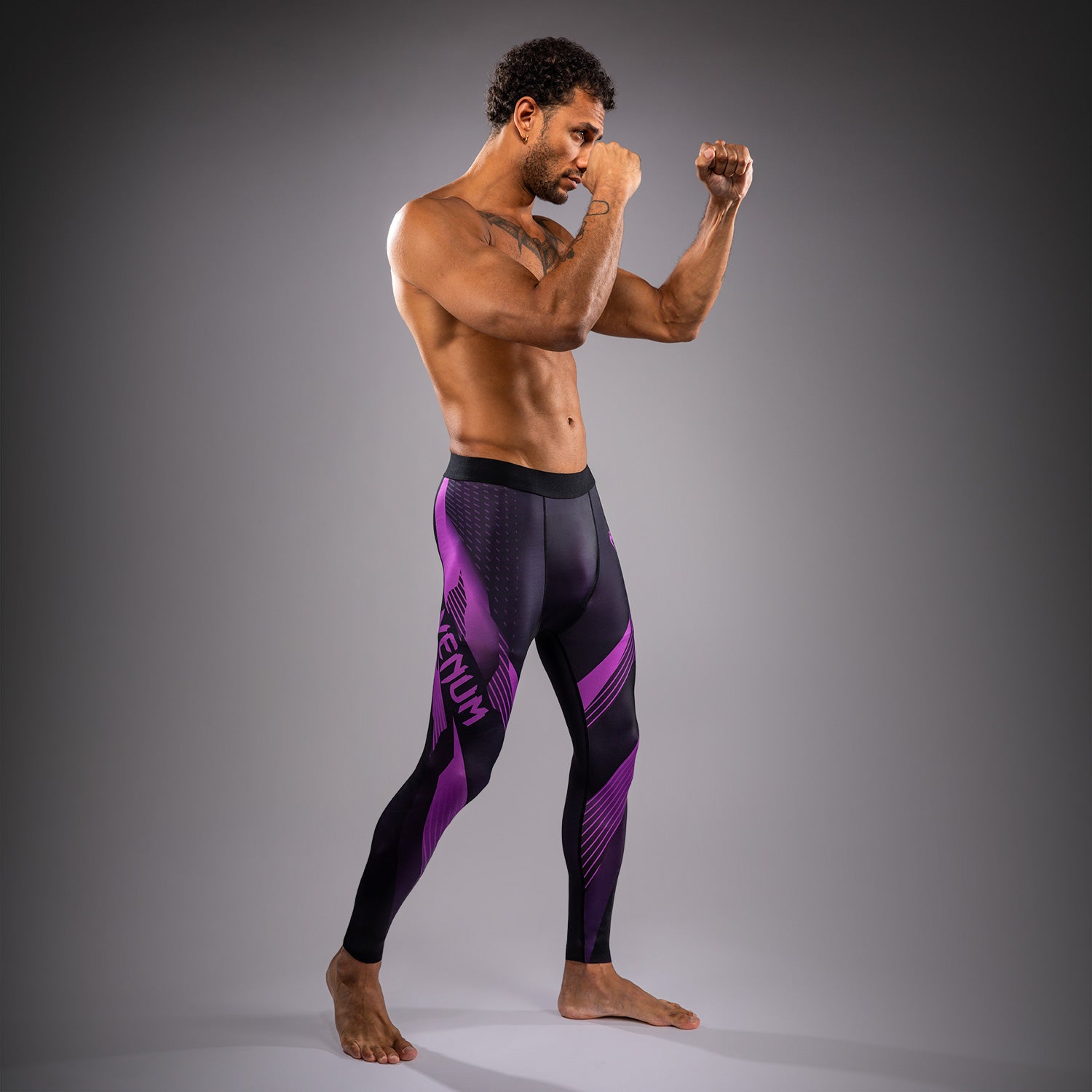 Venum No-Gi 6.0 Spats - Black/Purple  product-type_Compression Pants Venum
