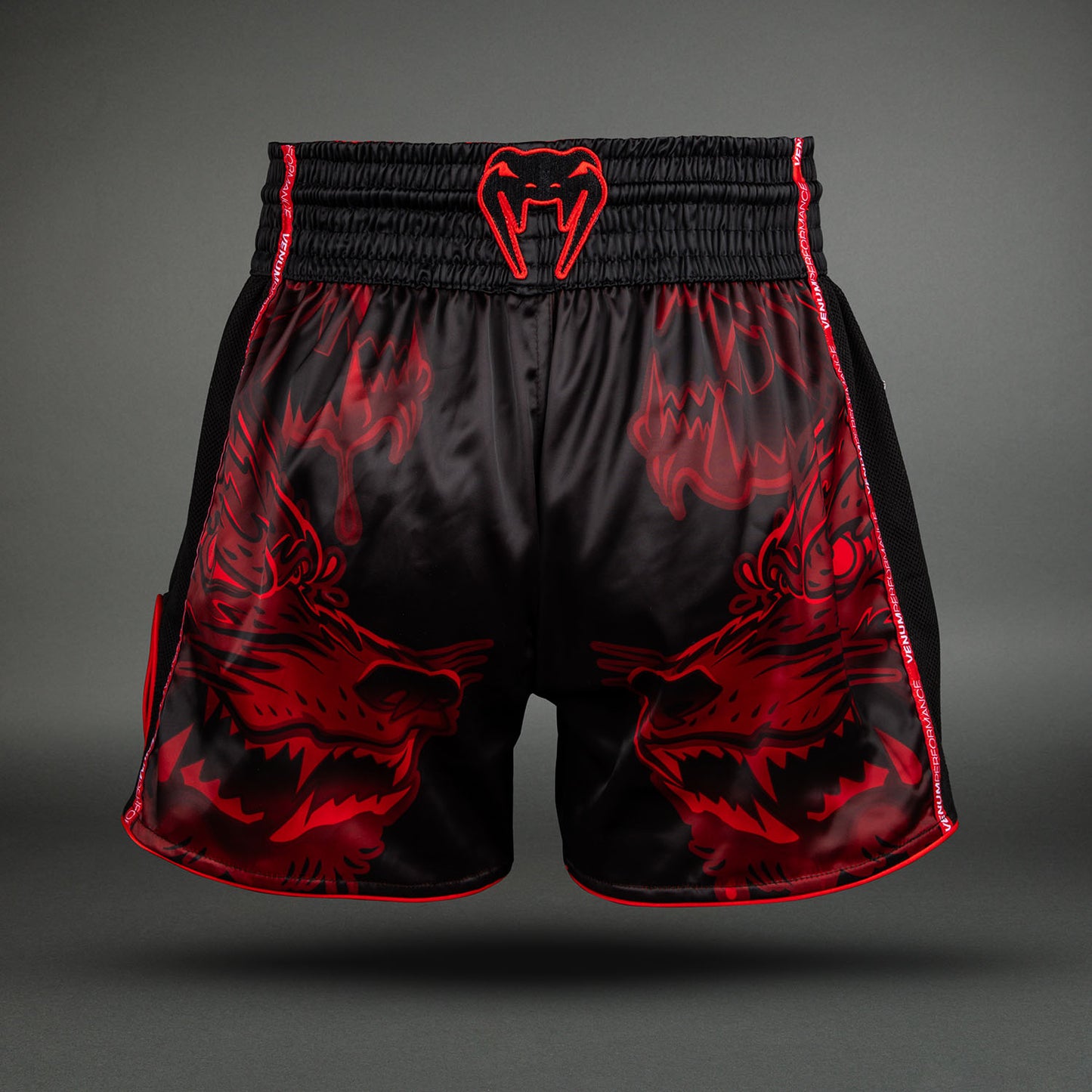 Venum Wolf Atak Muay Thai Shorts - Black/Red