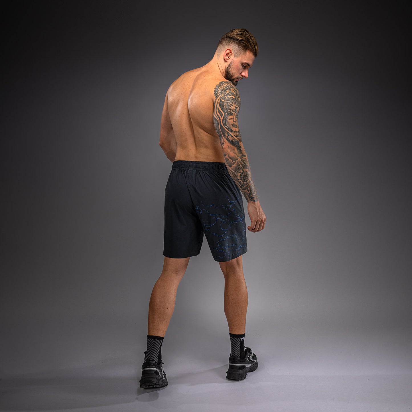 Venum Thunder Dragon Training Shorts - Black/Royal Blue