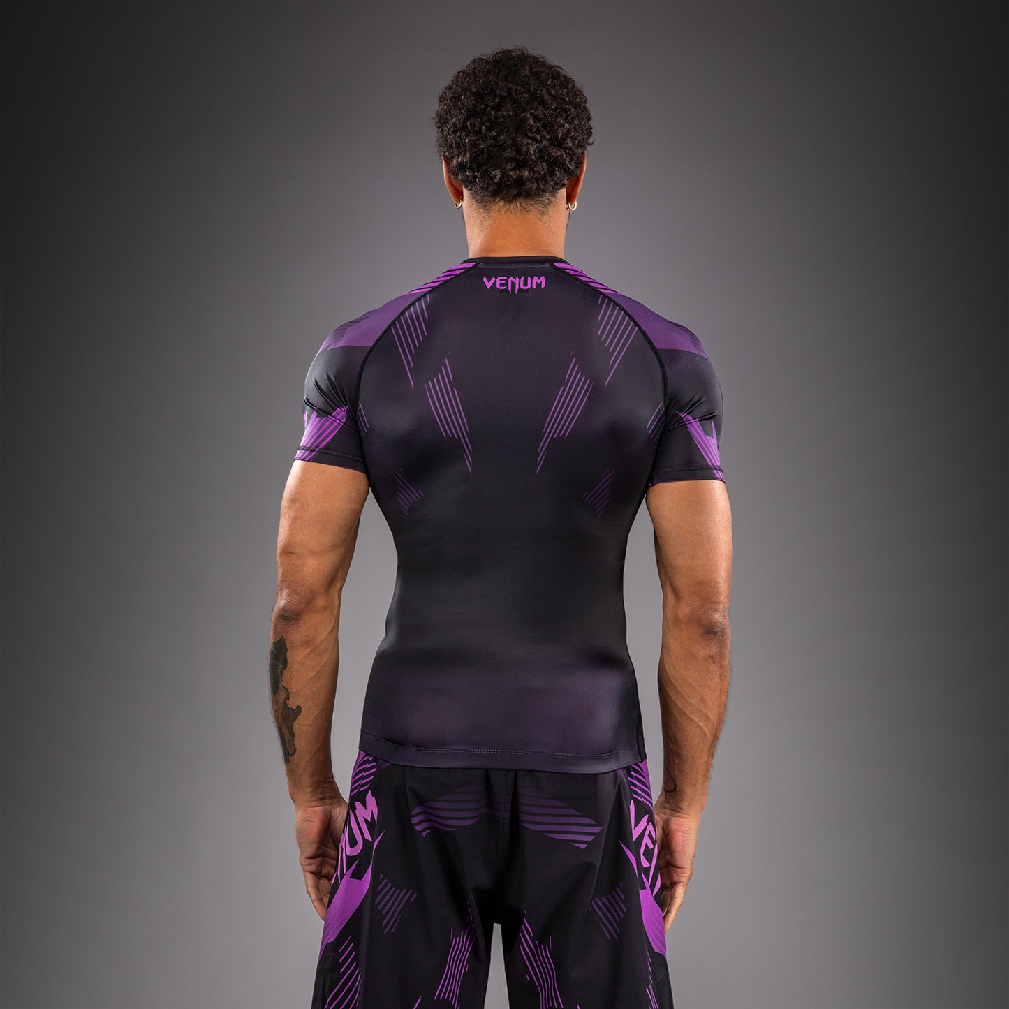 Venum No-Gi 6.0 Short Sleeve Rashguard - Black/Purple  product-type_Compression T-Shirts Venum