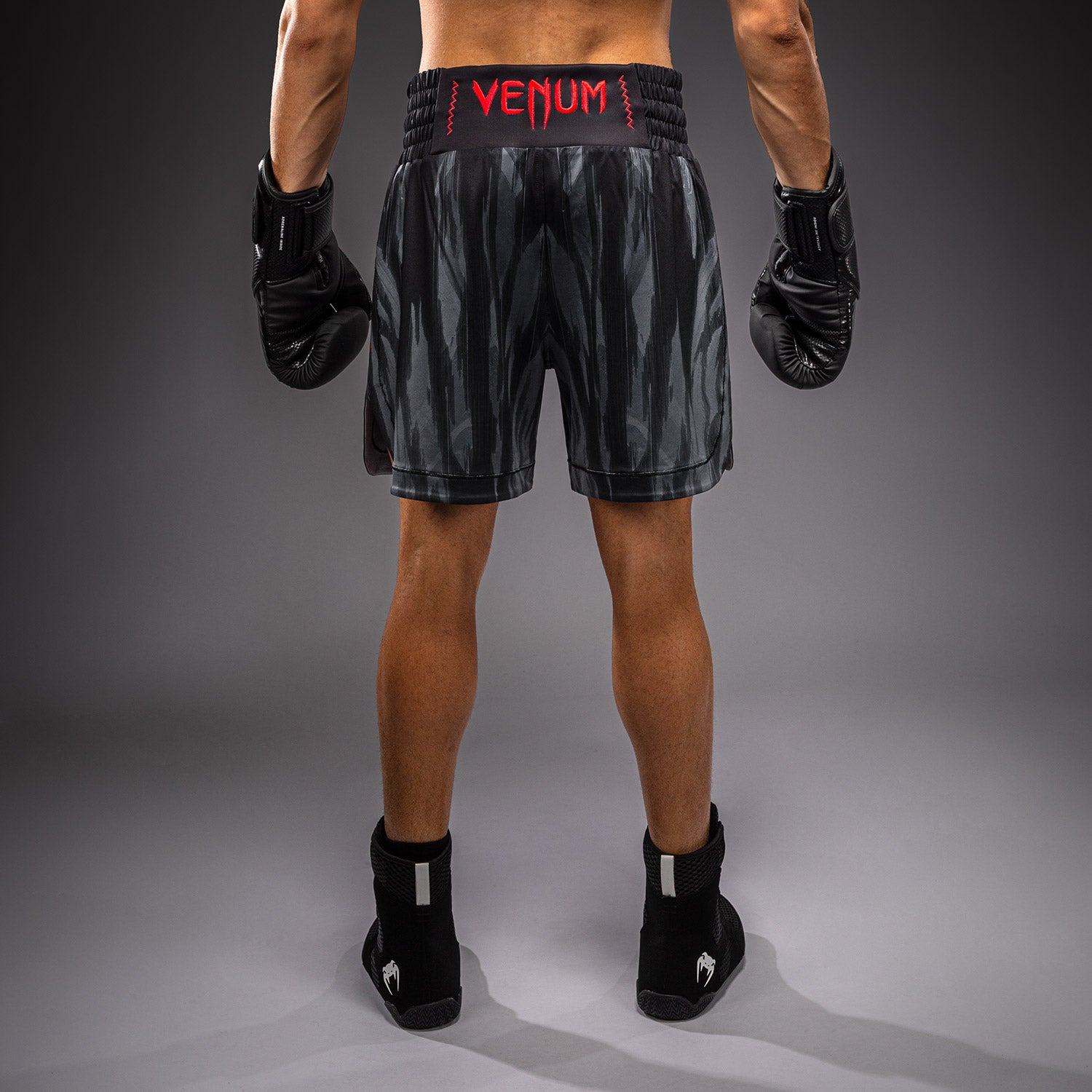 Venum Demon Boxing Shorts - Black/Grey  product-type_Boxing shorts Venum
