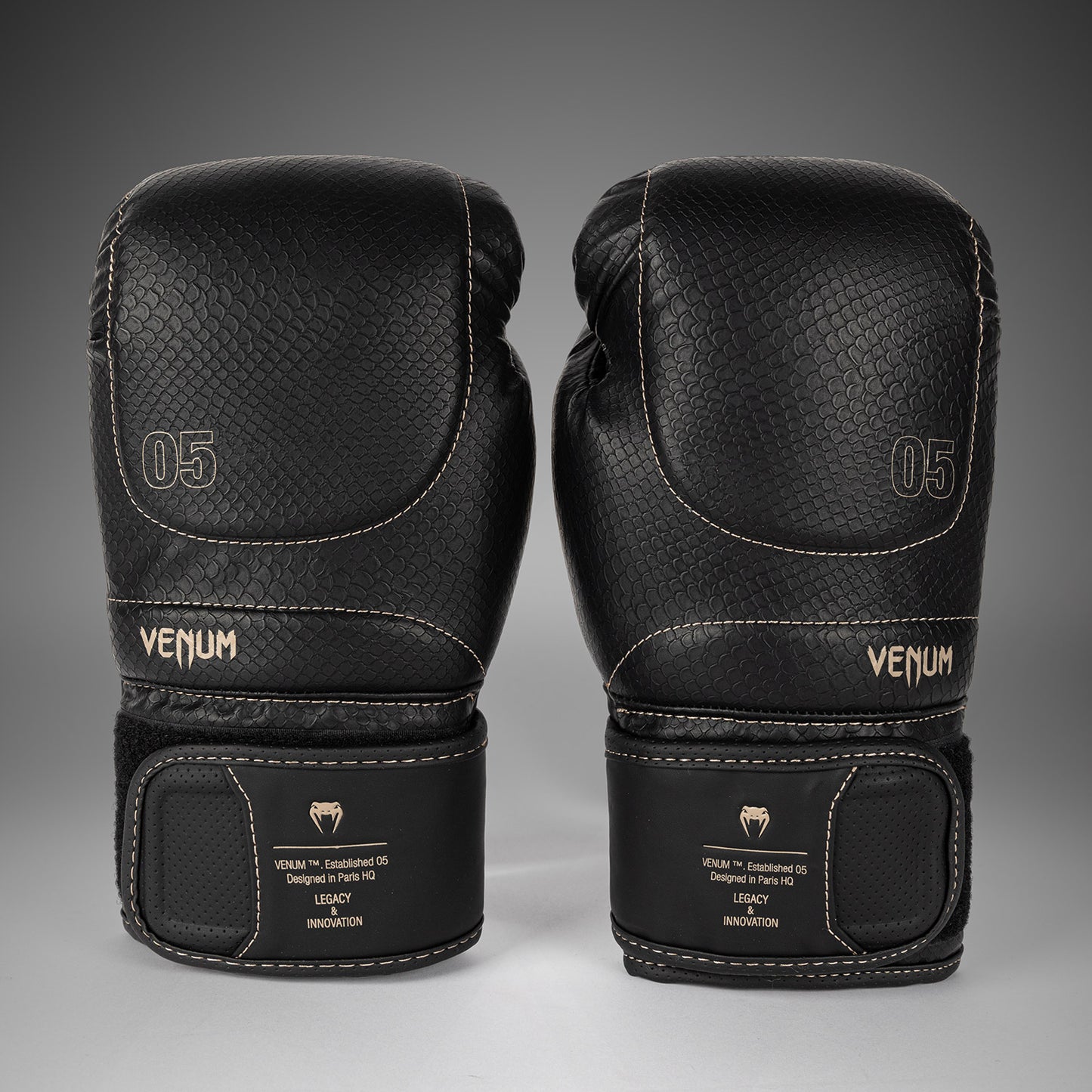Venum Impact Evo Scales Boxing Gloves - Black