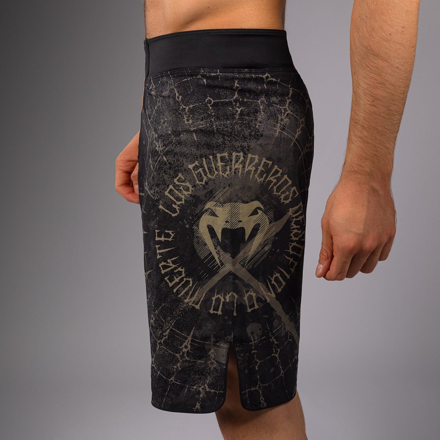 Venum Santa Muerte 5.0 Men’s Fight Shorts - Deep Black/Gold