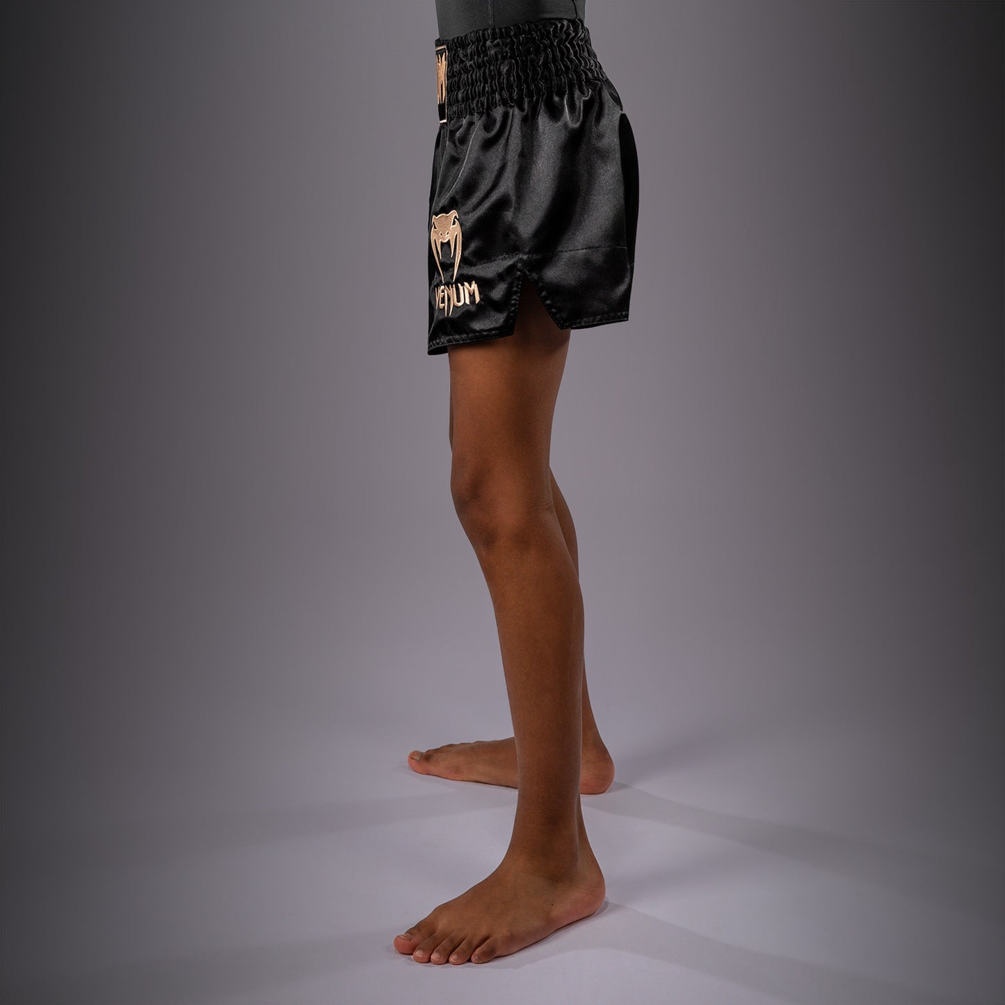 Venum Classic Muay Thai Shorts for Kids - Black/Gold  product-type_Muay Thai Shorts Venum