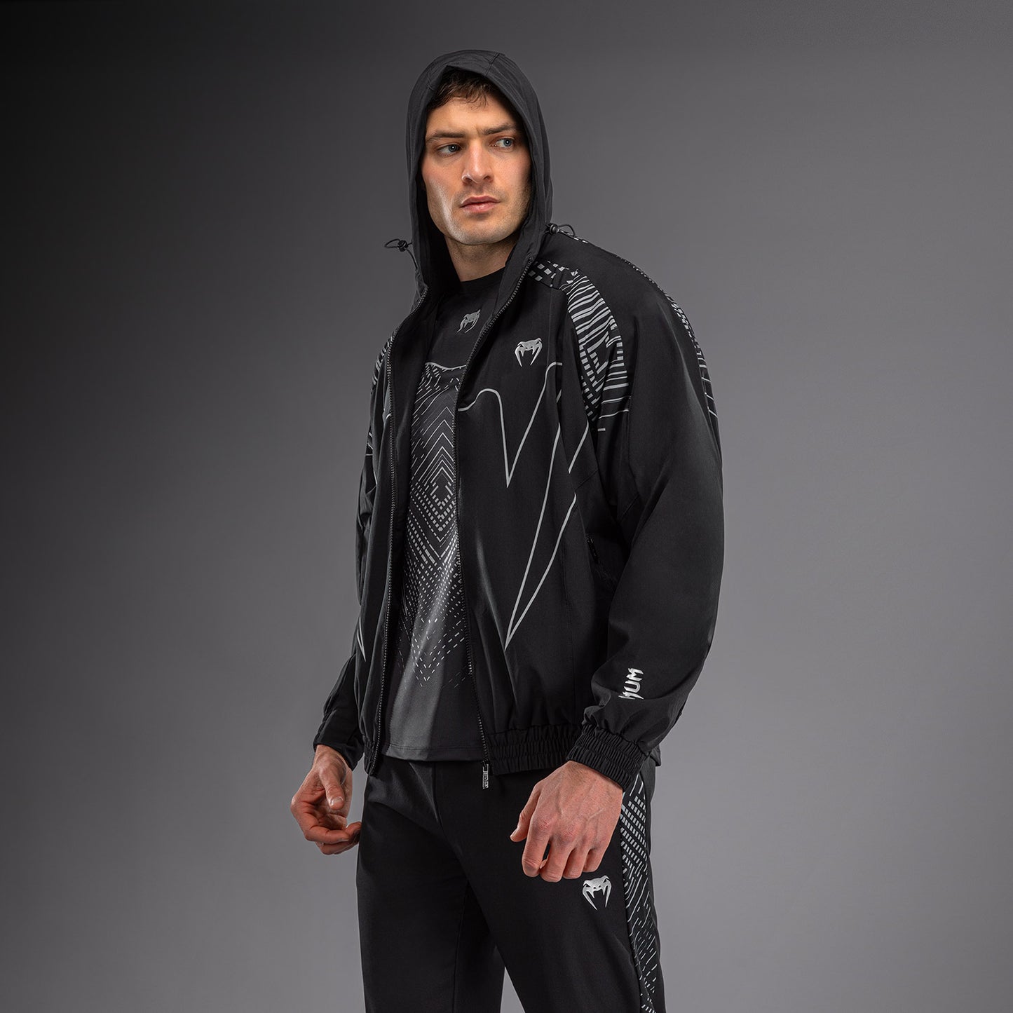 Venum Midnight Fury Track Jacket - Black/Grey/Silver
