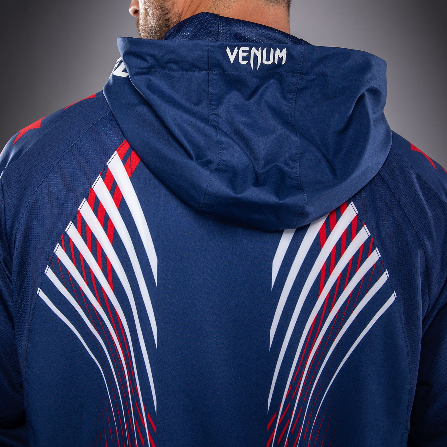 Men's Official UFC Freedom 250 by Venum Blue Personalized Authentic Fight Night Walkout Hoodie