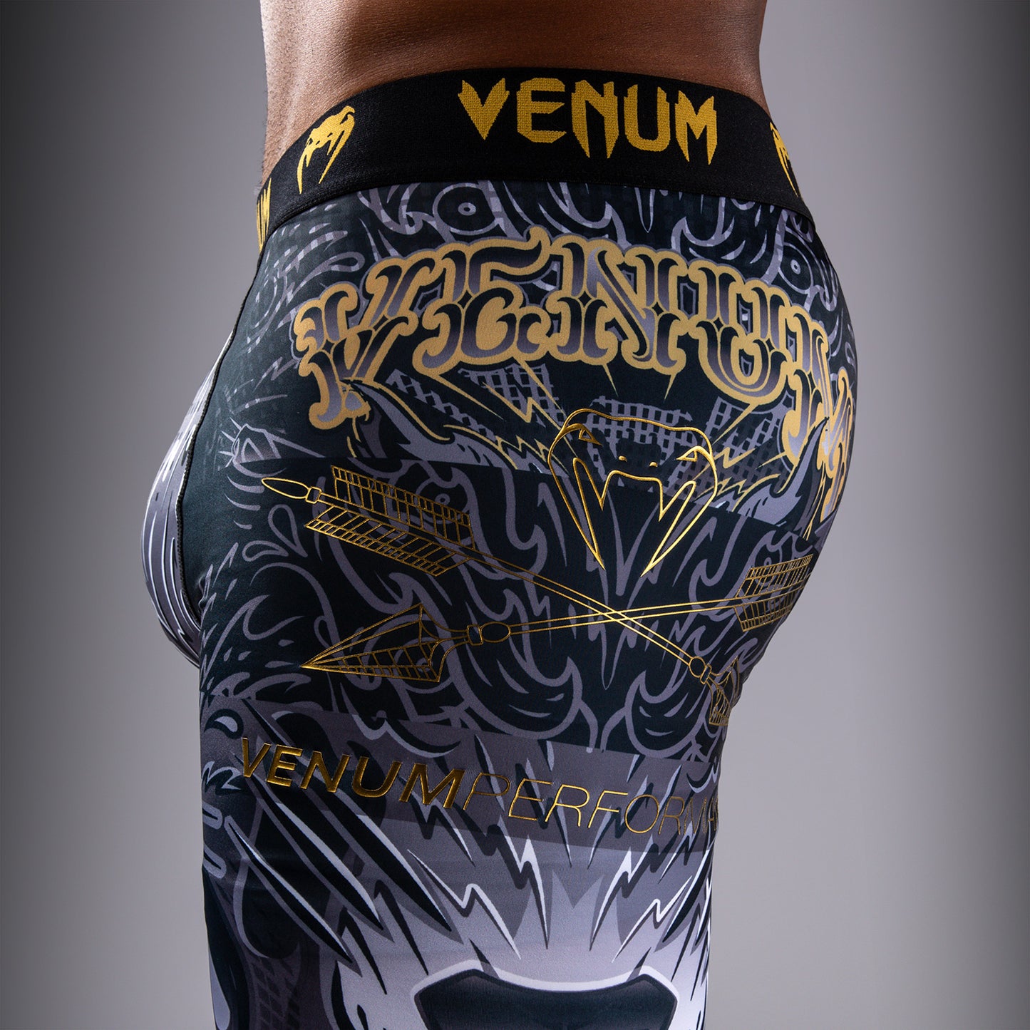 Venum Wolf Atak Spats - Black/Grey