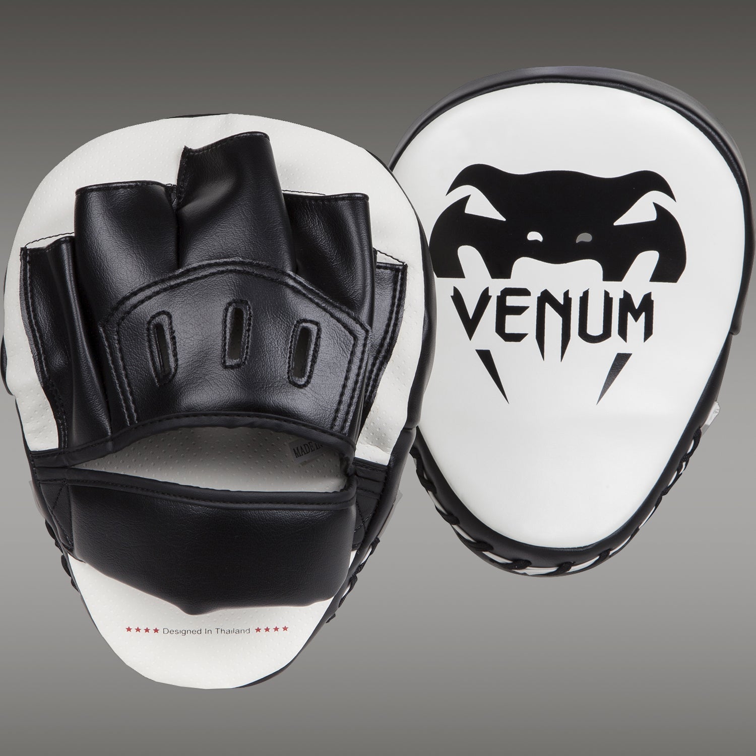 Venum パンチングミット Venum Light Focus Mitts - White/Black (Pair) - Venum