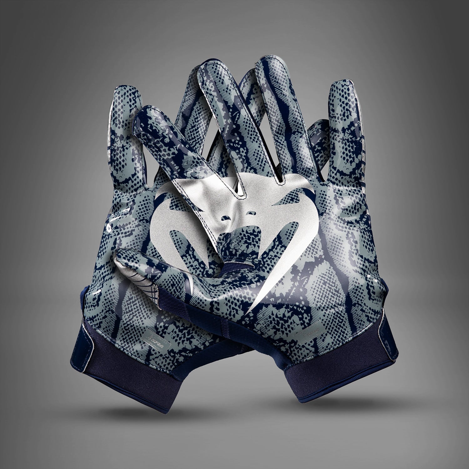 Venum Elite Personalized Football Gloves - Navy/Silver - Venum - Venum