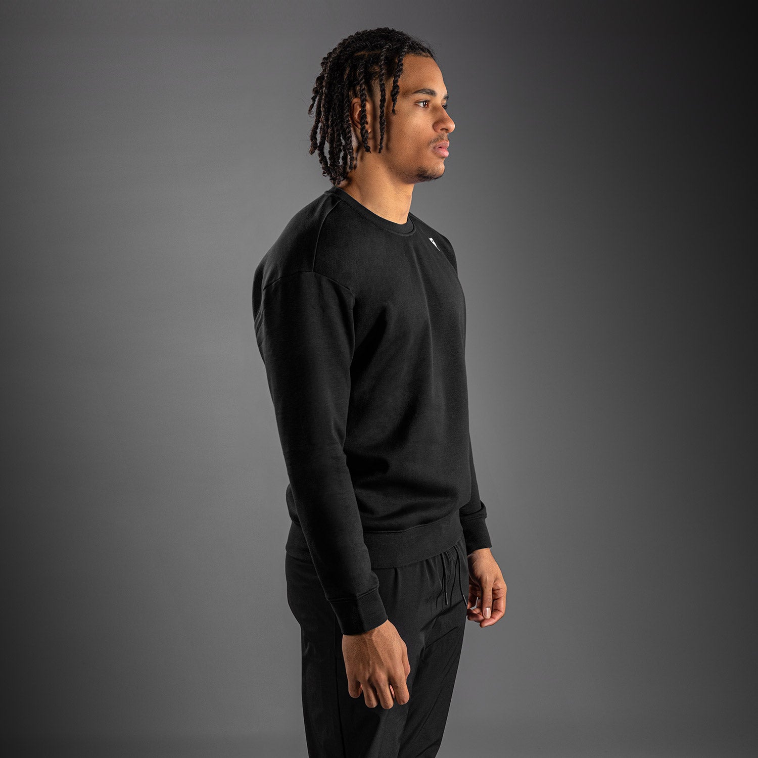 Venum Lineup Fleece Crew - Black/White  product-type_Sweatshirts Venum