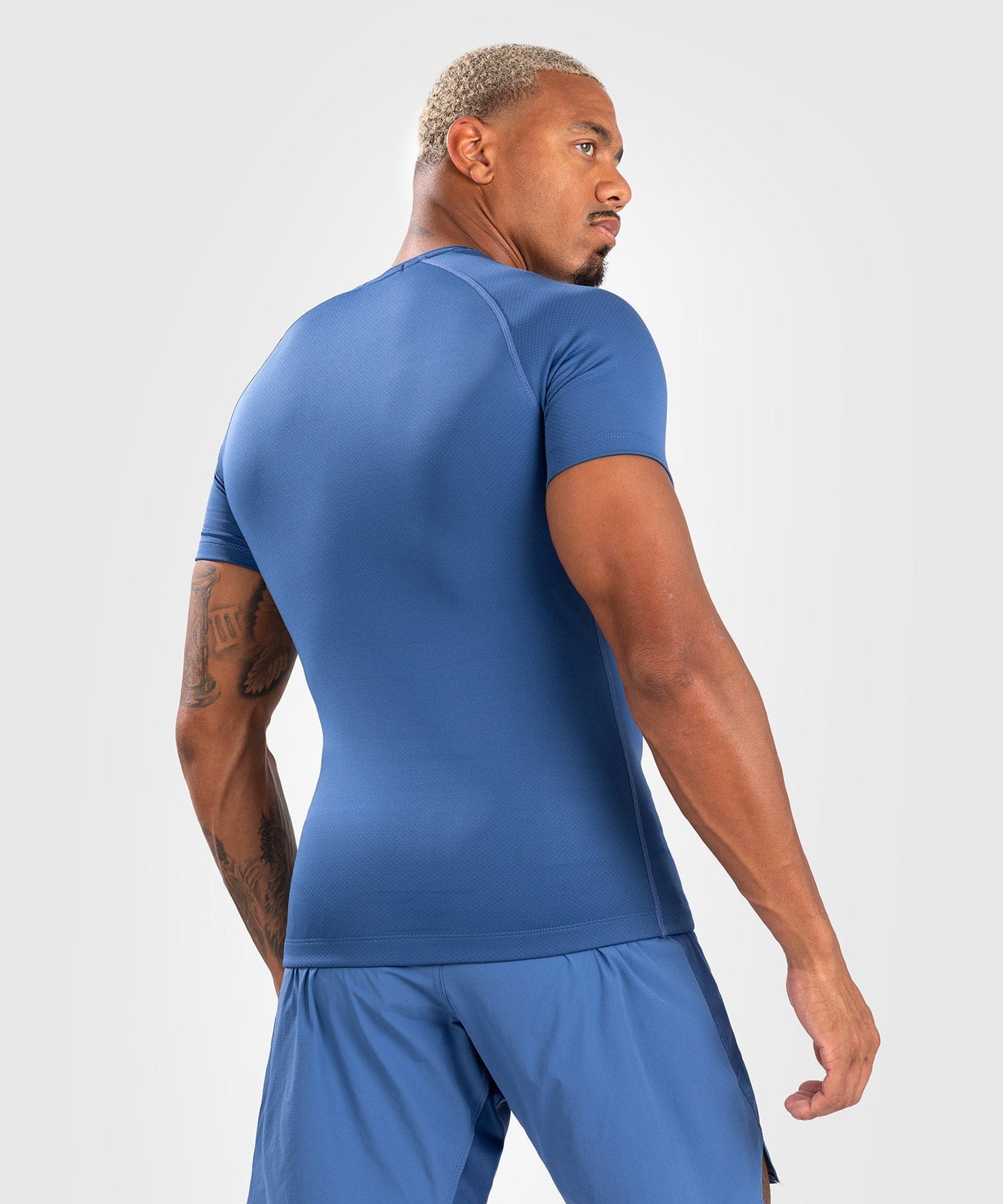 Rashguard à manches courtes pour hommes Venum Contender - Bleu - Shorts de compression