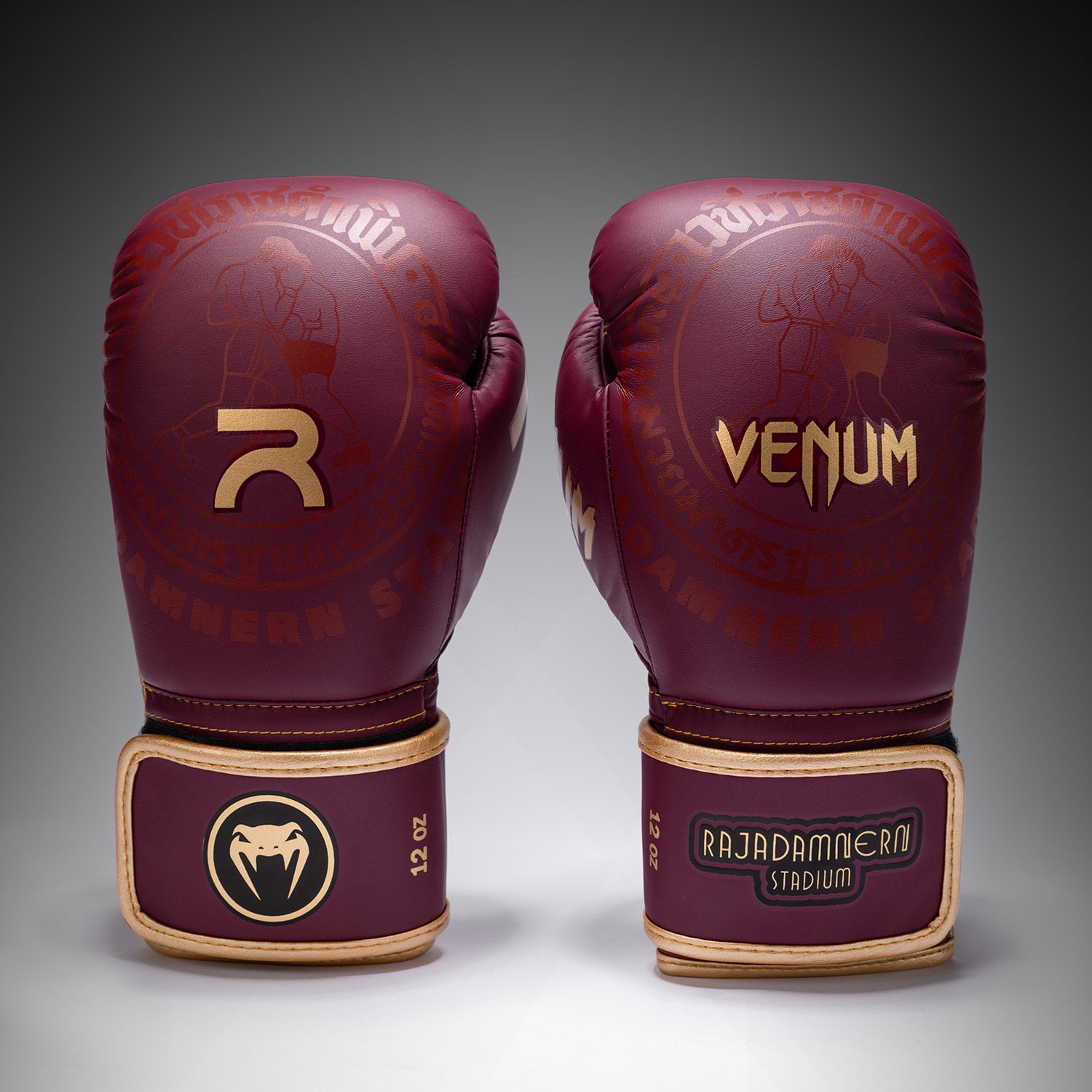 Venum x Rajadamnern Boxing Gloves - Burgundy - Venum