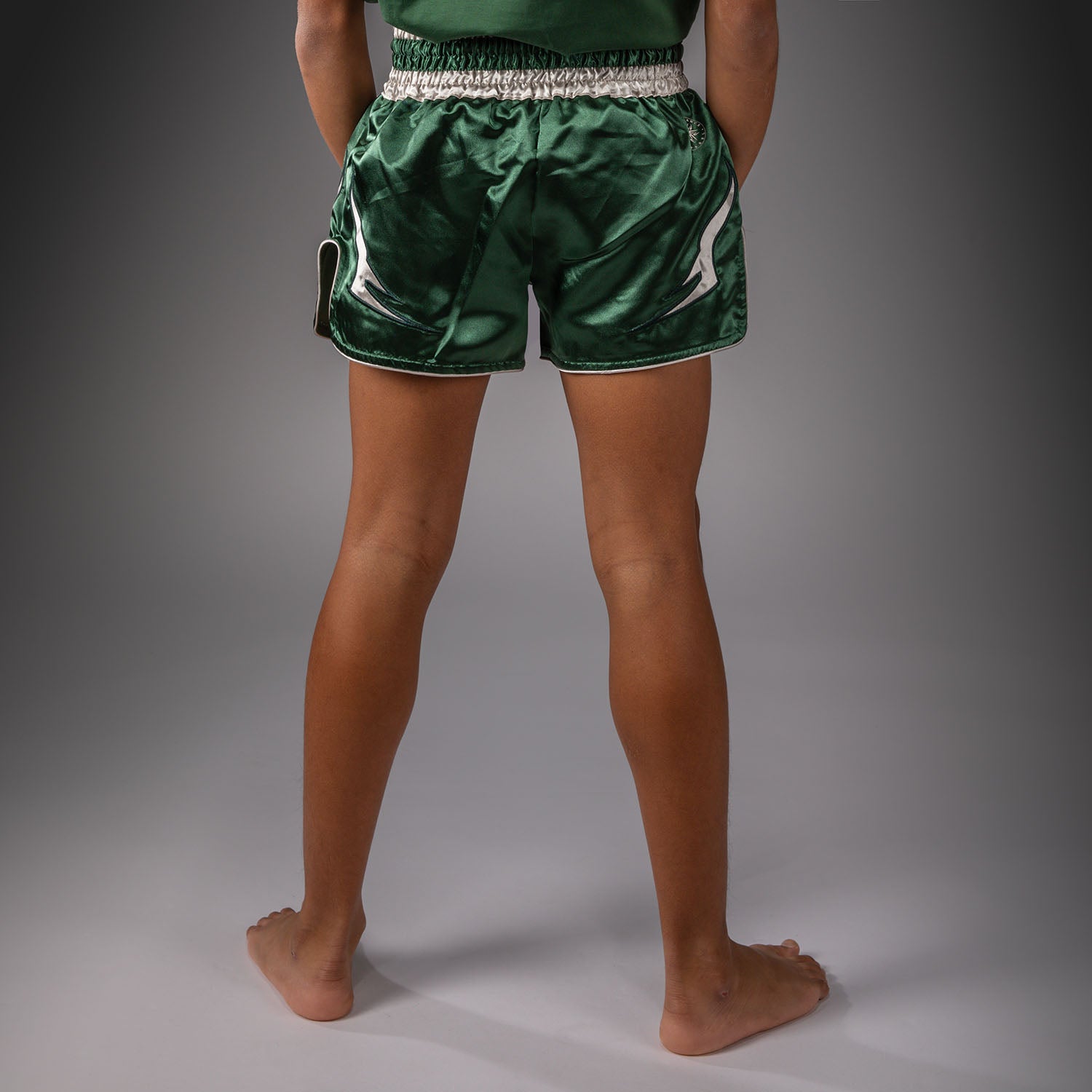 Venum Inferno Muay Thai Shorts - Forest Green/ Off White  product-type_Muay Thai Shorts Venum