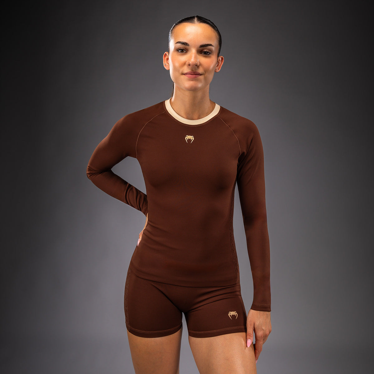 Venum Viper Women's Long Sleeve Rashguard - Brown